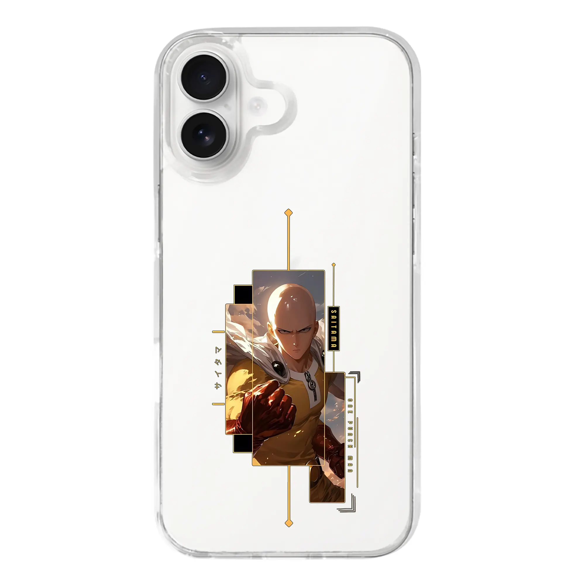 ワンパンマン グッズ サイタマ - iPhone 17シリーズ 透明スマホケース – 薄型・耐衝撃・精密フィット保護カバー